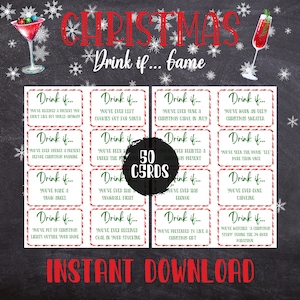 Friendsmas Drink If Game, Christmas Party Drinking Game, Printable Christmas Games, Holiday Activities
