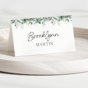 Minimalist Place Cards, Wedding Place Card Templates, Modern Place Card Template, Printable Name Card, Editable Food Card