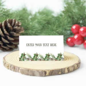 EDITABLE Christmas Food Cards, Christmas Party Buffet Label, Tent card Food Labels, Place Cards, Table Card, Printable