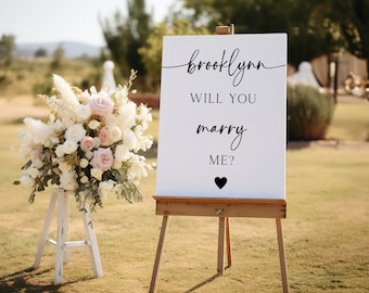 Will You Marry Me Sign Template, Proposal Sign, Proposal Photo Props, Engagement Photo Prop, Personalized Proposal Sign, Proposal ideas