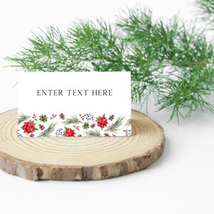 EDITABLE Christmas Food Cards, Christmas Party Buffet Label, Tent card Food Labels, Place Cards, Table Card, Printable