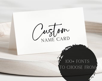 Minimalist Place Cards, Wedding Place Card Templates, Modern Place Card Template, Printable Name Card, Editable Food Card