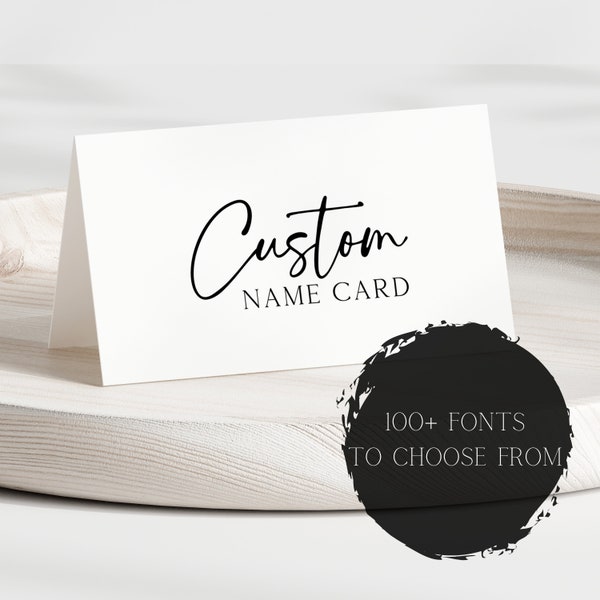 Minimalist Place Cards, Wedding Place Card Templates, Modern Place Card Template, Printable Name Card, Editable Food Card