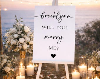Plantilla de cartel "¿Quieres casarte conmigo?", Cartel imprimible "¿Quieres casarte conmigo?", Plantilla de cartel de propuesta de matrimonio, Accesorio para fotos de compromiso, Descarga instantánea