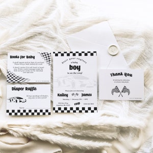 Racing Babypartyeinladung, Einladung zum Renntag, druckbare Babypartyeinladung, bearbeitbare Einladung, Racing Baby, Renn-Babyparty