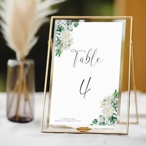 Minimalist Wedding Table Numbers, Modern Table Numbers, Table Numbers, Reception Table Numbers, 5x7