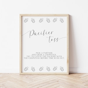 Pacifier Toss Game Script Pacifier Game Baby Shower Games Coed Baby Shower Games Twins Neutral Baby Shower Games Printable