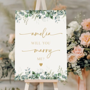 Will You Marry Me Sign Template, Proposal Sign, Proposal Photo Props, Engagement Photo Prop, Personalized Proposal Sign, Proposal ideas