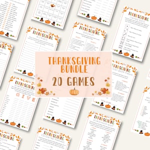 Thanksgiving Game Bundle, Thanksgiving Party Games, Thanksgiving Games for Adults Kids, Thanksgiving Games, Thanksgiving Games Printable