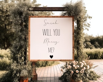Plantilla de cartel "¿Quieres casarte conmigo?", cartel de propuesta de matrimonio, accesorios para fotos de propuesta de matrimonio, accesorio para fotos de compromiso, cartel de propuesta de matrimonio personalizado, ideas para propuestas de matrimonio