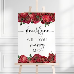 Will You Marry Me Sign Template, Proposal Sign, Proposal Photo Props, Engagement Photo Prop, Personalized Proposal Sign, Proposal ideas