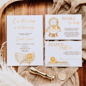 Lion baby shower uitnodiging, Boy Lion baby shower uitnodiging, Safari Lion, digitaal afdrukbaar, brullend van opwinding