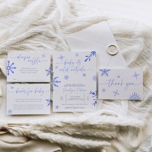 Baby Its Cold Outside Baby Shower Invitation, Baby Shower d'hiver avec tirage au sort de couches, livres pour bébé et carte de remerciement