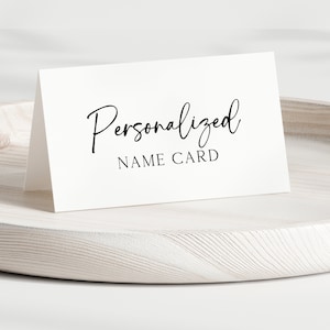 Minimalist Place Cards, Wedding Place Card Templates, Modern Place Card Template, Printable Name Card, Editable Food Card
