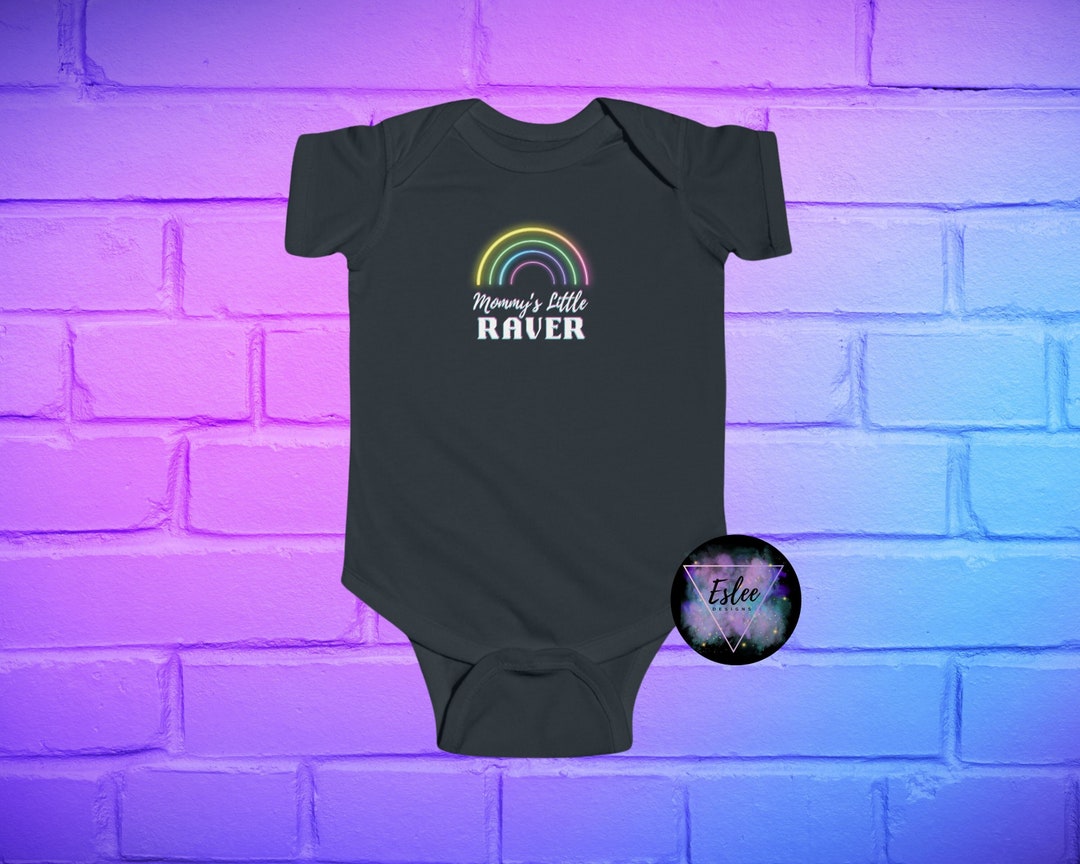 Baby Rave Items Mommy's Little Raver Bodysuit, Baby Rave Clothes, Little Black One ...
