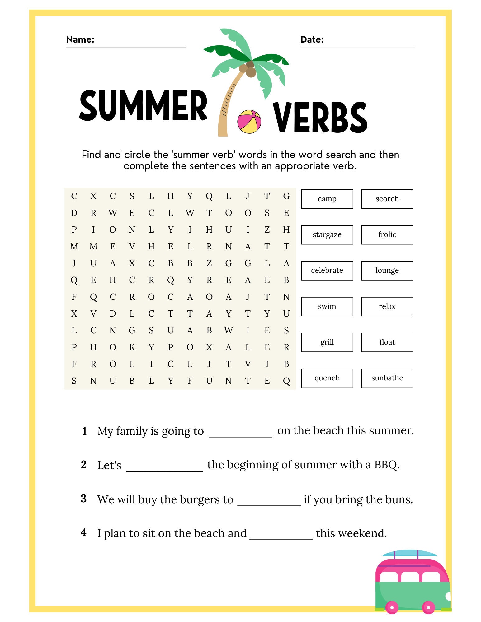 Summer Activity Workbook Etsy