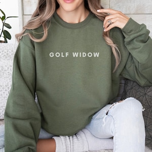 Embroidered Golf Widow Sweatshirt, Cute Golf Sweater, Classic Golf Shirt, Abandoned Golf Wife Sweatshirt, Gift for Girlfriend,Golf Wife Gift