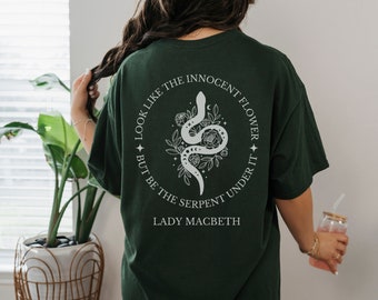 Lady Macbeth Serpent T-Shirt: Dark Academia Shakespeare Gift