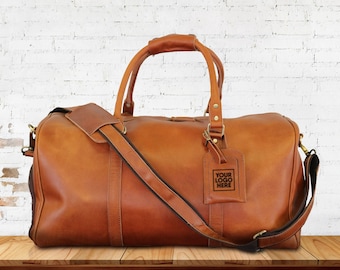 Christmas Gift Personalized Duffle Bag, Monogrammed Weekender Bag, Leather Duffle Bag, Gift for Him, Custom Travel Bag, Personalized Gifts