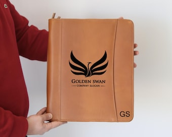 Personalized Leather Portfolio, Christmas Gift for Men,Custom Engraved Portfolio,Graduation Gift for Him,Personalized Gift,Corporate Gift