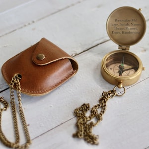 Personalized Brass Compass,Christmas Gift,Engraved Compass,Personalized Gift For Him,Anniversary Gift For Boyfriend,Birthday,Her Travel Gift