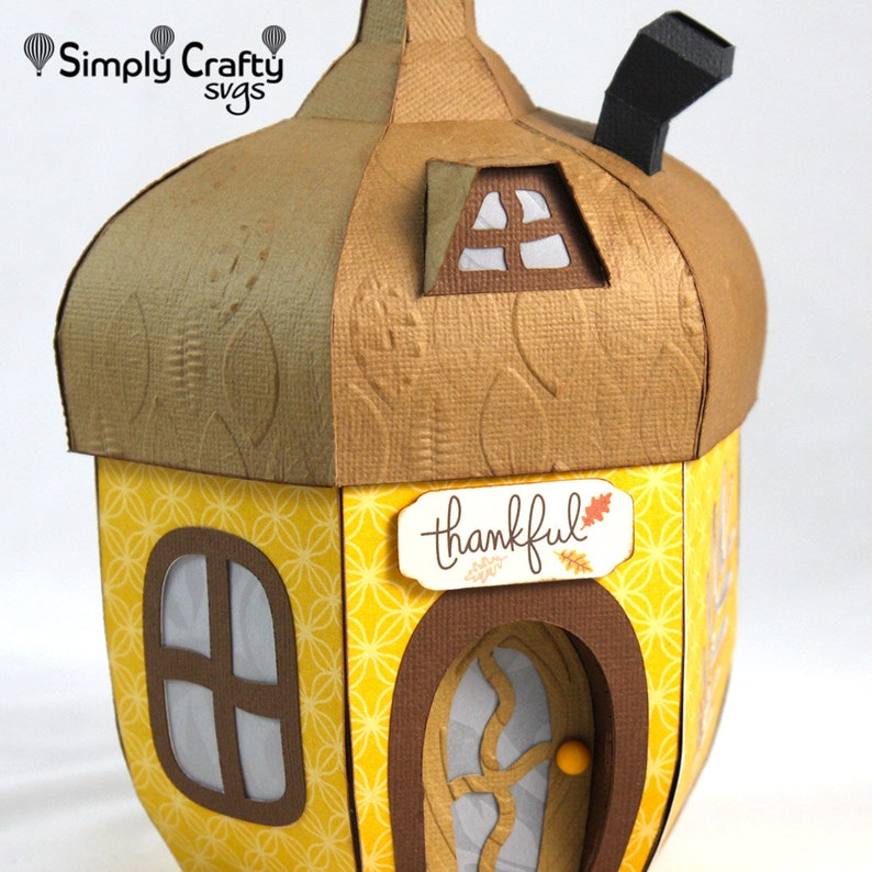 fall pattern - chesed cottage crafts | svg files |... 3D Fall House SVG. 3D Acorn House SVG Cutting File for Cricut or ...