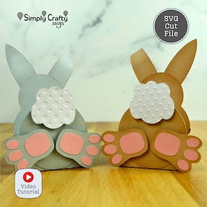 Bunny Butt Box SVG per Pasqua. Easter Bunny Favor Box SVG per Cricut o Silhouette. Modello fai da te per Bunny Box come regalo di Pasqua.