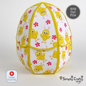 Boîte à oeufs de Pâques SVG. SVG de Pâques pour faire un coffret cadeau de Pâques. Fichier de découpe d'oeufs de Pâques 3D pour Cricut et Silhouette.