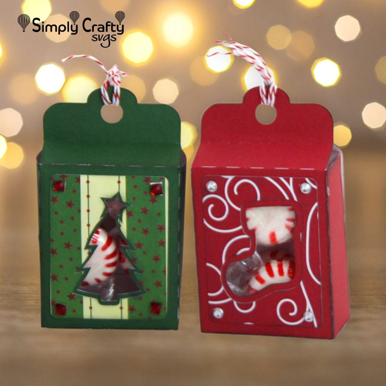 Christmas Tag Box Set SVG File. DIY Christmas Box Cutting File in 6 ...