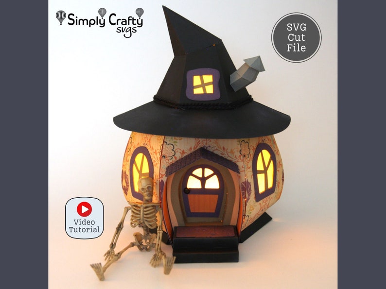 3D Halloween House SVG
