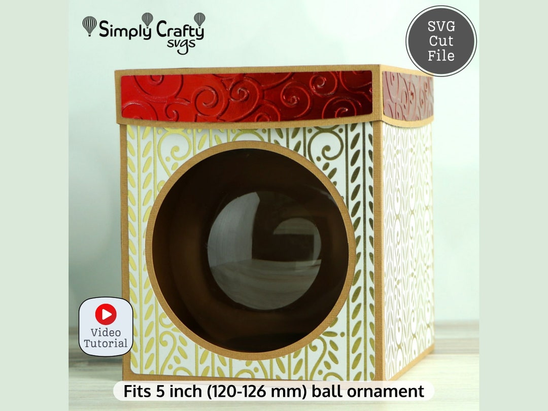 5 Ball Ornament Box SVG. Ornament Box Holds 5 Inch Etsy