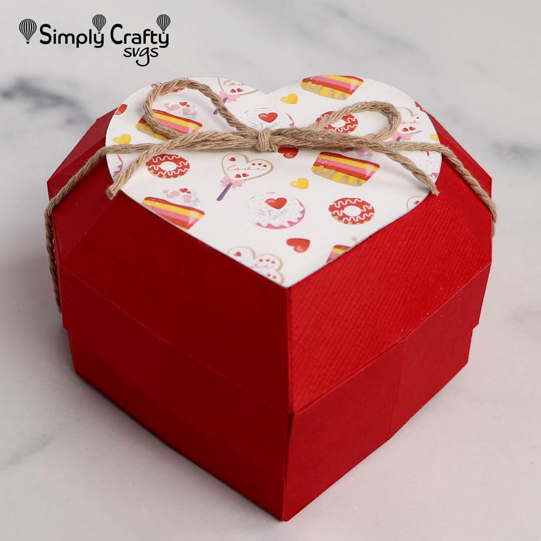 3D Heart Box SVG. Rounded Heart Box SVG Cut File for Cricut and ...