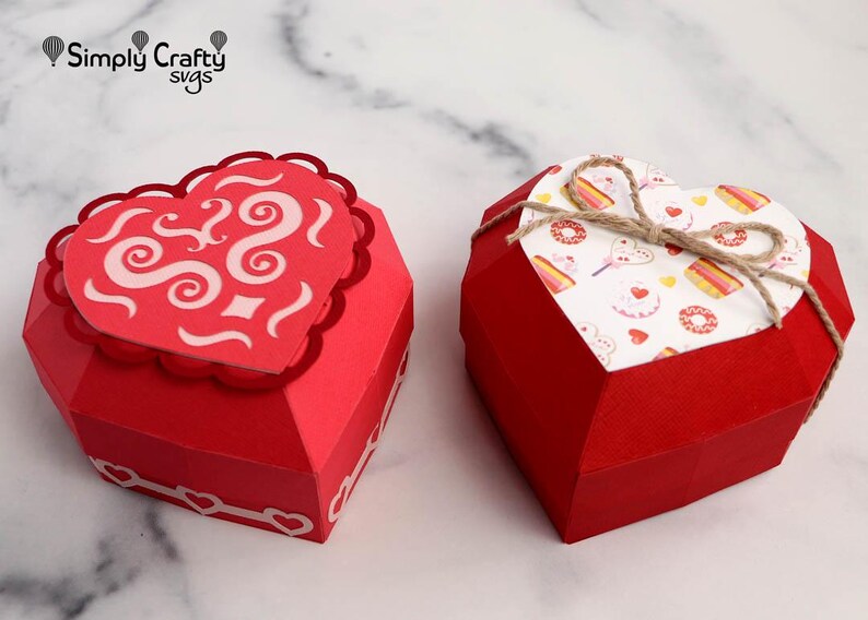 3D Heart Box SVG. Rounded Heart Box SVG Cut File for Cricut and ...