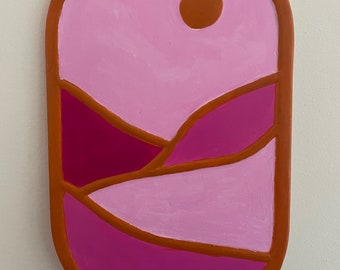 Bemalte Keramik Landschaft Home Decor