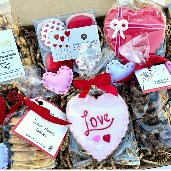 Valentine’s Day Treat Gift, Valentine’s Movie Night Gift Box, Galentine's Snack Basket, Valentine’s Care Package, Valentine’s Party Treats