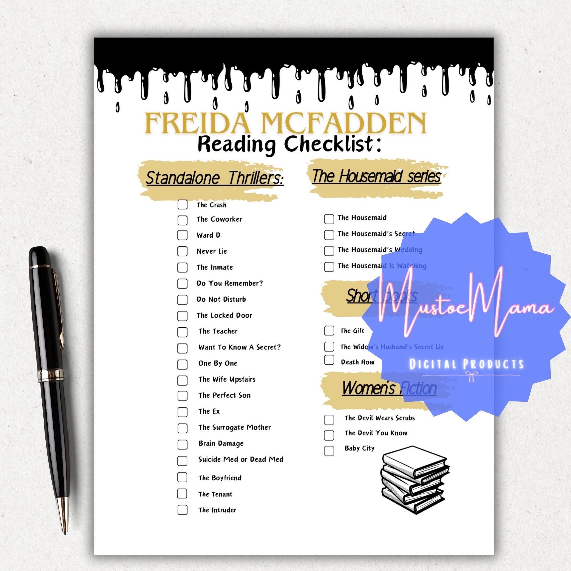 freida-mcfadden-thriller-book-checklist-pdf-printable-reader-tracker-freida-books-printable-checklist-suspense-reading-log-etsy for Freida Mcfadden Books In Order Printable List Freida Mcfadden Thriller Book Checklist Pdf, Printable Reader Tracker, Freida Books Printable Checklist, Suspense Reading Log - Etsy for Freida Mcfadden Books In Order Printable List