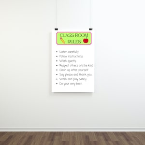 Classroom rules poster