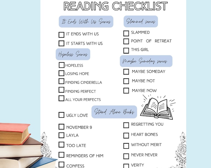 Freida Mcfadden Book List Reading Log, Printable Checklist, Thriller ...