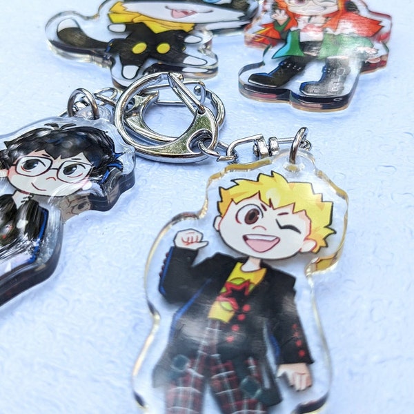 Cute Persona 5 Keychains: Joker, Futaba, Ryuji, Morgana