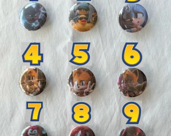 Sonic the Hedgehog 3 32mm Button Pins
