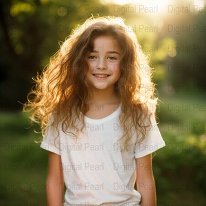 Kids Bella Canvas 3001 White Kids Shirt Mockup Bundle Girls T-Shirt Mock up White Summer Mockup Toddler Tshirt Mock Ups Tshirt Mockup Bundle