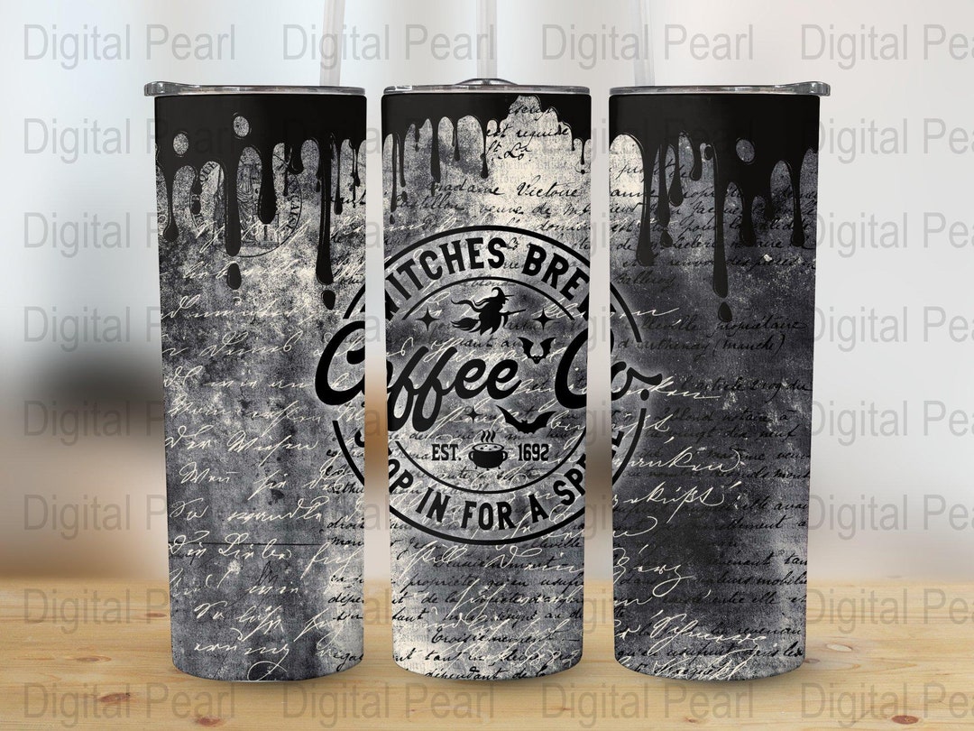 Witches Brew Png, 20 Oz Skinny Tumbler Sublimation Wrap Design ...