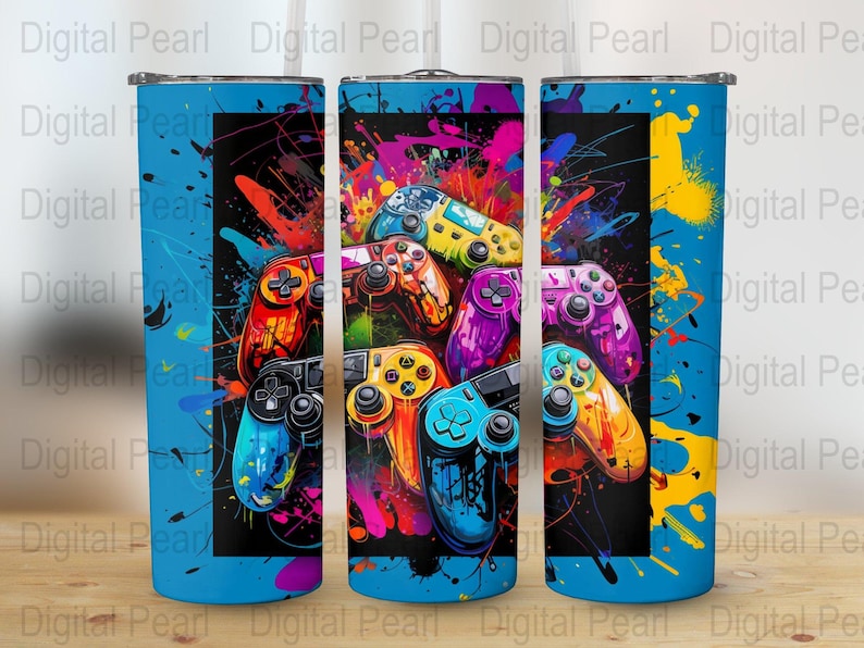 Playstation Controller Tumbler Wrap PNG Video Game Gift Etsy
