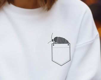 Pocket Isopod Sweatshirt | Shirt for isopod keepers | Isopod lovers Crewneck | Rolly Polly Lover | Pill Bug Gift
