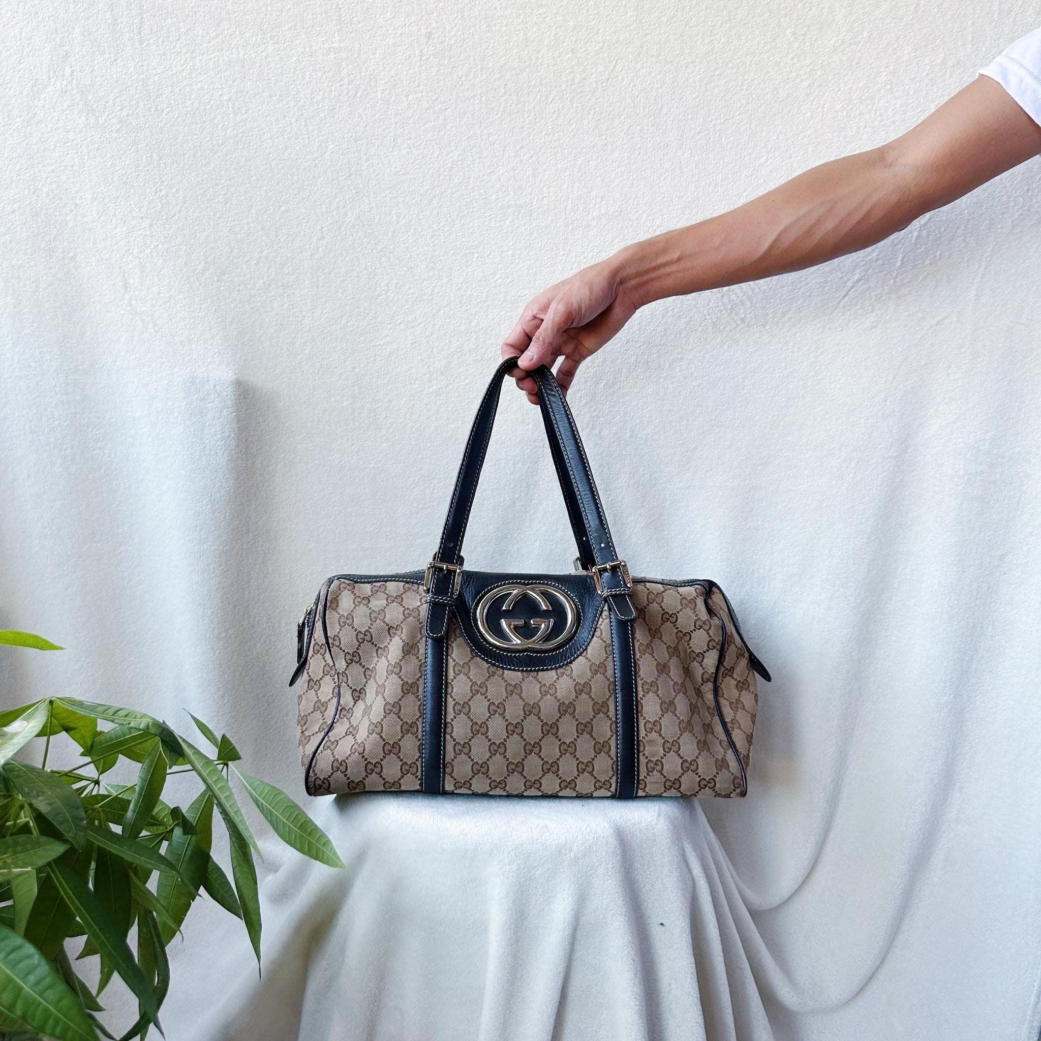 Gucci Neutrals, Pattern Print Micro GG Handle Bag
