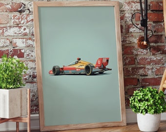 Minimalist Formula One Concept Art Digital Download, Race Car, Minimalist, Formula 1, Grand Prix, Poster, Print