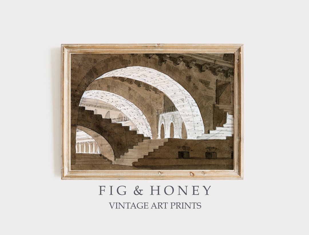 Architectural Art Print | Minimalist Home Decor | Watercolor Painting ...