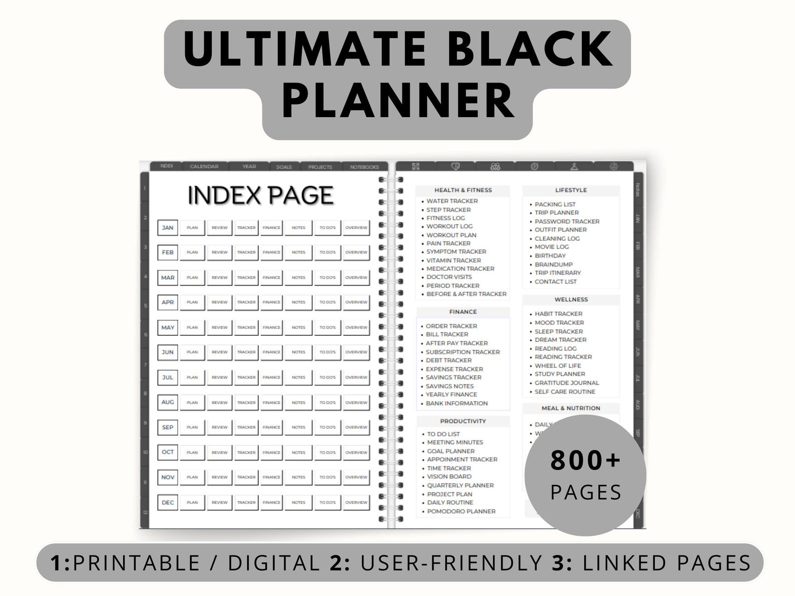 Mega Adhd Planner Bundle for Adults Printable, Ultimate Life Planner ...
