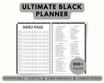 Mega-adhd-plannerbundel voor volwassenen afdrukbaar, Ultimate Life-plannerbundel, productiviteitsplannerdagboek, ongedateerde persoonlijke planner-inzetstukken