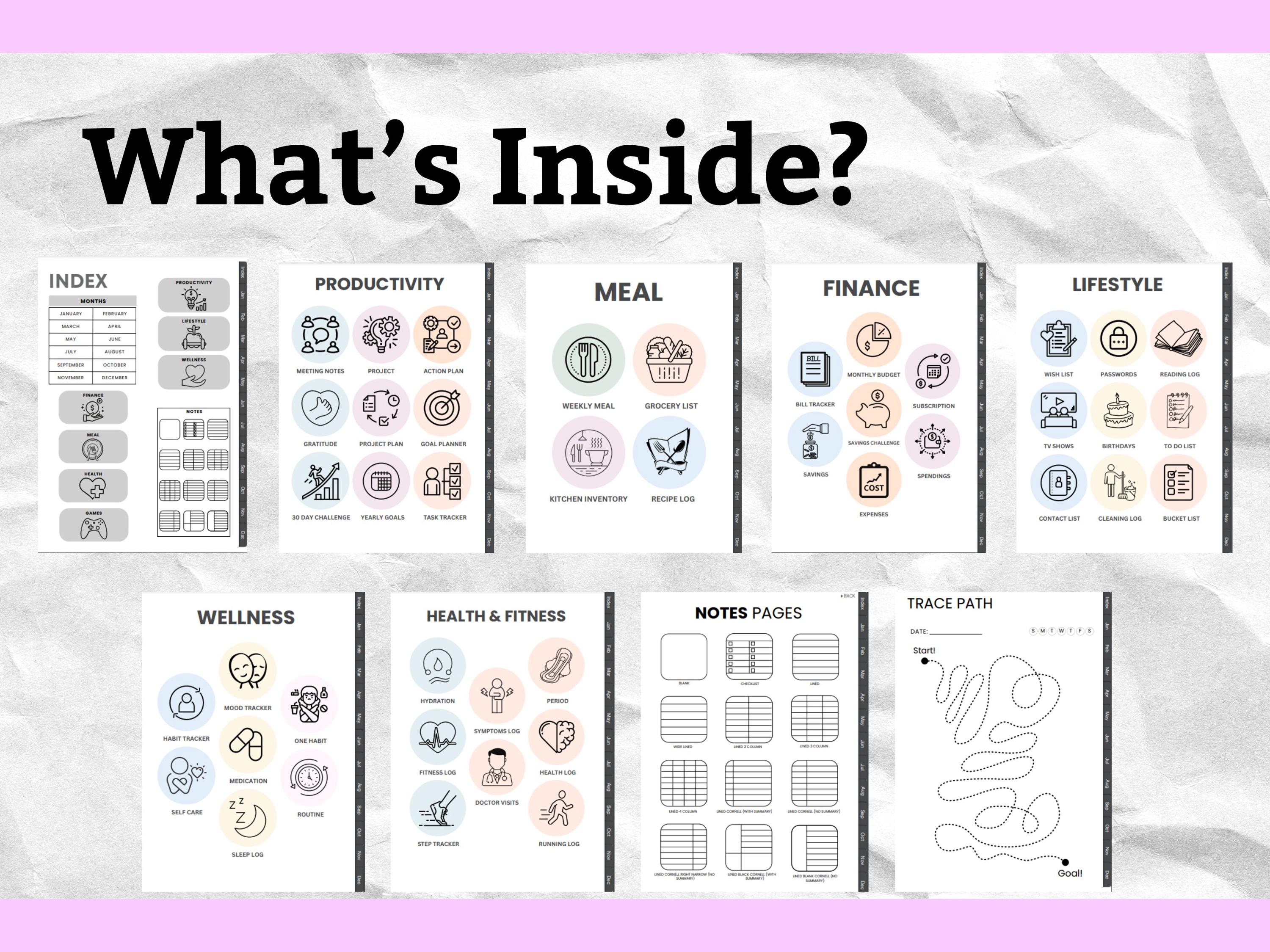 Mega ADHD Planner Bundle for Adults Printable A4 Ultimate Life Planner ...